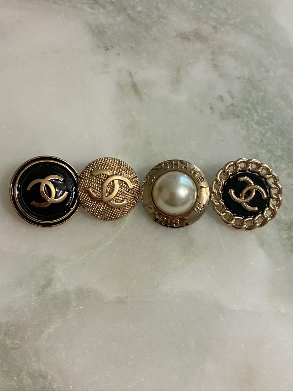 4 Chanel Buttons Metal